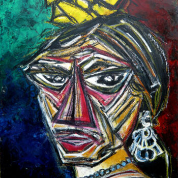 Painting titled "Como Carmen Amaya" by Gabi Jimenez, Original Artwork, Oil