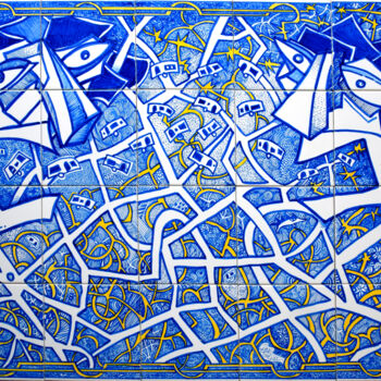 Peinture intitulée "LATCHO DROM" par Gabi Jimenez, Œuvre d'art originale, Émail