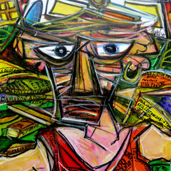 Pintura titulada "Gabi Autoportrait" por Gabi Jimenez, Obra de arte original, Oleo