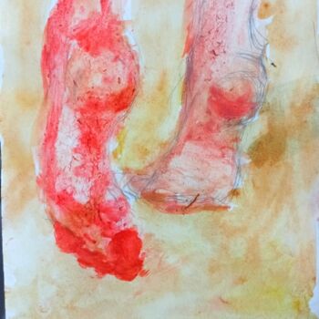 Painting titled "Devaneio" by Gabo., Original Artwork, Watercolor