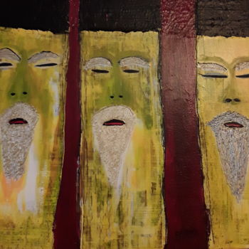 Painting titled "Vieux sages chinois" by Goy'Art, Original Artwork, Acrylic