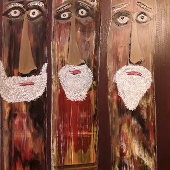 Pintura intitulada "Vieux sages muslim" por Goy'Art, Obras de arte originais