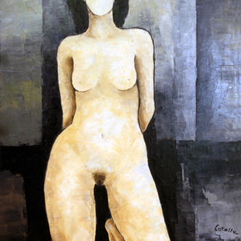 Malerei mit dem Titel "f-06-54x73" von Gabriel Cotelle, Original-Kunstwerk, Öl