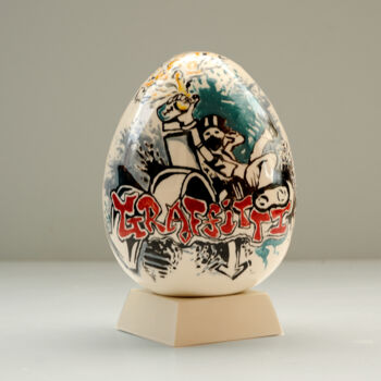 Γλυπτική με τίτλο "Egg collection - Gr…" από Gabriel Cristian Matei, Αυθεντικά έργα τέχνης, Κεραμικά