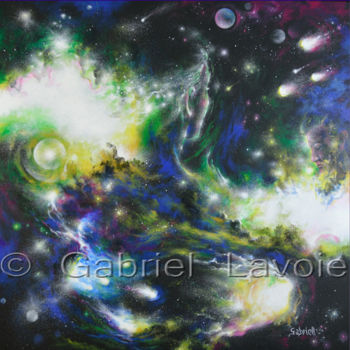 Painting titled "FUSION" by Gabriell, Original Artwork, Oil