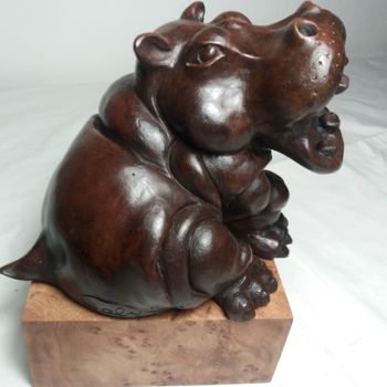 Γλυπτική με τίτλο "hippopotame" από Gaby, Αυθεντικά έργα τέχνης