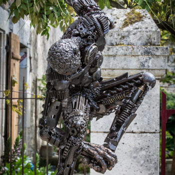 Scultura intitolato "robots" da Gaby, Opera d'arte originale, Metalli