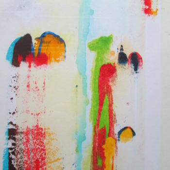 Peinture intitulée "Chant coloré (3)" par Gabriel Claude Ancenis, Œuvre d'art originale, Encre