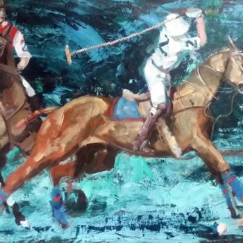 Painting titled "Defensa" by Gabriela Marini, Original Artwork, Acrylic