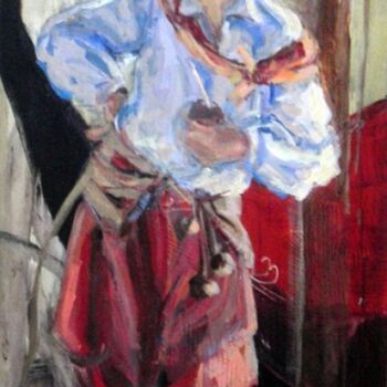 Painting titled "gaucho argentino" by Gabriela Marini, Original Artwork, Oil