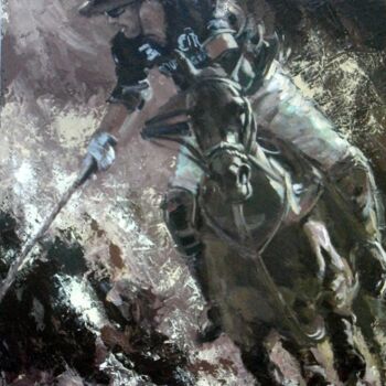 Schilderij getiteld "Facundo Pieres" door Gabriela Marini, Origineel Kunstwerk, Olie