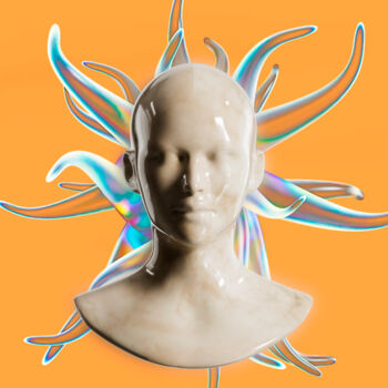 Grafika cyfrowa / sztuka generowana cyfrowo zatytułowany „An Agaric Jellyfish” autorstwa Gabriela Radiante, Oryginalna praca…