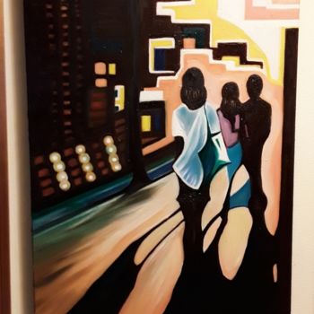 Картина под названием "Sombras de luz" - Gabriela Crisso, Подлинное произведение искусства, Масло