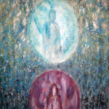 Malerei mit dem Titel "Two worlds" von G. Orrico, Original-Kunstwerk, Öl