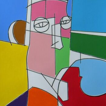 Painting titled "Le poète" by Gabriele Donelli, Original Artwork, Acrylic