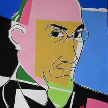 Peinture intitulée "Portrait of Erik Sa…" par Gabriele Donelli, Œuvre d'art originale, Acrylique