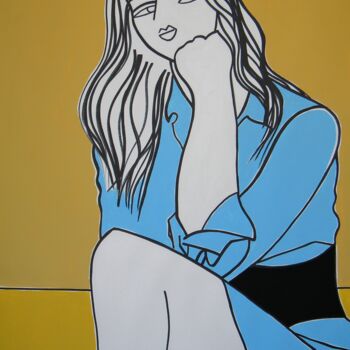 Peinture intitulée "Potret gadis" par Gabriele Donelli, Œuvre d'art originale, Acrylique