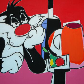 Painting titled "Sylvester and still…" by Gabriele Donelli, Original Artwork, Acrylic