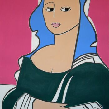 Painting titled "Portret Mony Lisy" by Gabriele Donelli, Original Artwork, Acrylic