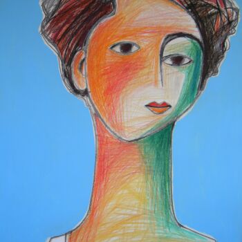 Pintura titulada "Portrait de Beatric…" por Gabriele Donelli, Obra de arte original, Acrílico