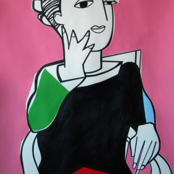 Malerei mit dem Titel "Sawirka Dora Maar" von Gabriele Donelli, Original-Kunstwerk, Acryl