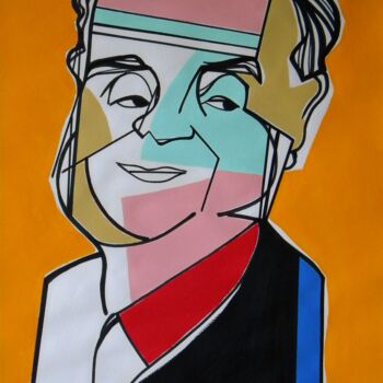 Peinture intitulée "Portrait de Italo C…" par Gabriele Donelli, Œuvre d'art originale, Acrylique