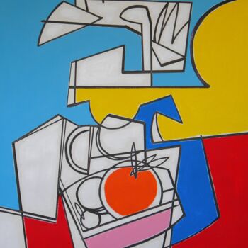 Schilderij getiteld "Mankuk buah dan gel…" door Gabriele Donelli, Origineel Kunstwerk, Acryl