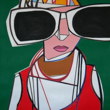 Painting titled "Portrait of Peggy G…" by Gabriele Donelli, Original Artwork, Acrylic