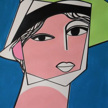 Painting titled "Portrait de Brigitt…" by Gabriele Donelli, Original Artwork, Acrylic