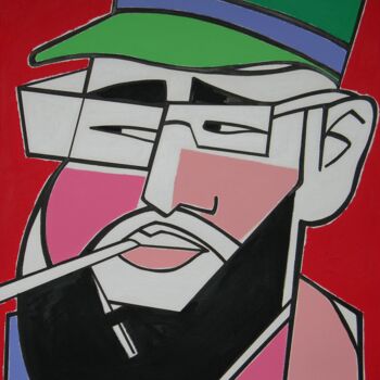 Painting titled "Fidel Castro" by Gabriele Donelli, Original Artwork, Acrylic