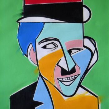 Painting titled "Portrait of Charlie…" by Gabriele Donelli, Original Artwork, Acrylic