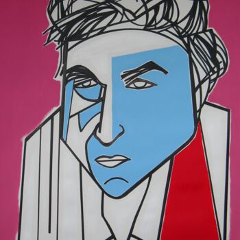 Malerei mit dem Titel "Bob Dylan" von Gabriele Donelli, Original-Kunstwerk, Acryl