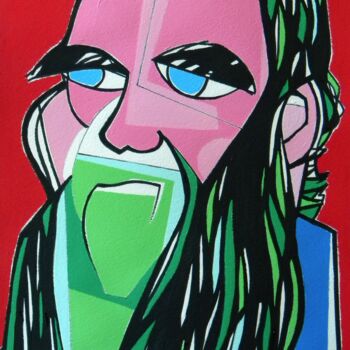 Painting titled "Charles Darwin" by Gabriele Donelli, Original Artwork, Acrylic