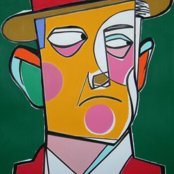 Painting titled "Portrait of Buster…" by Gabriele Donelli, Original Artwork, Acrylic