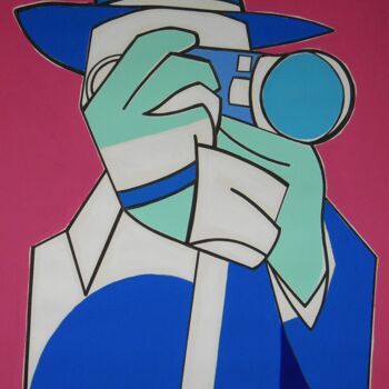 Painting titled "Henri Cartier-Bress…" by Gabriele Donelli, Original Artwork, Acrylic