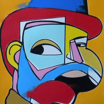 Painting titled "Paul Cézanne" by Gabriele Donelli, Original Artwork, Acrylic