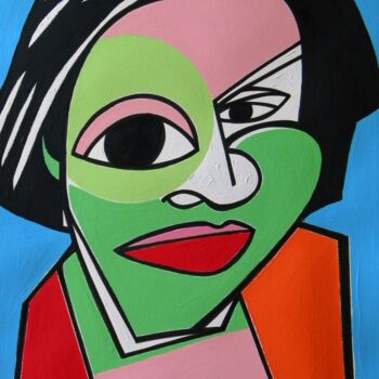 Painting titled "Paloma Picasso" by Gabriele Donelli, Original Artwork, Acrylic