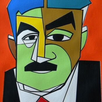 Painting titled "Fernand Léger" by Gabriele Donelli, Original Artwork, Acrylic
