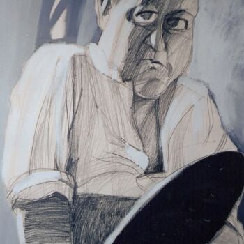 Painting titled "Portrait de André D…" by Gabriele Donelli, Original Artwork, Pencil