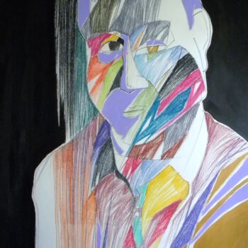 Painting titled "Portrait de Francis…" by Gabriele Donelli, Original Artwork, Acrylic