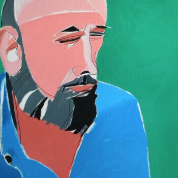 Painting titled "Auto portret" by Gabriele Donelli, Original Artwork, Acrylic