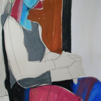 Pittura intitolato "Girl at the window" da Gabriele Donelli, Opera d'arte originale, Acrilico