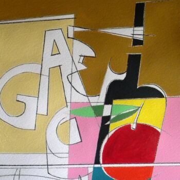 Painting titled "Space and objects i…" by Gabriele Donelli, Original Artwork, Acrylic
