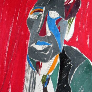 Painting titled "Portrait of Alberto…" by Gabriele Donelli, Original Artwork, Acrylic