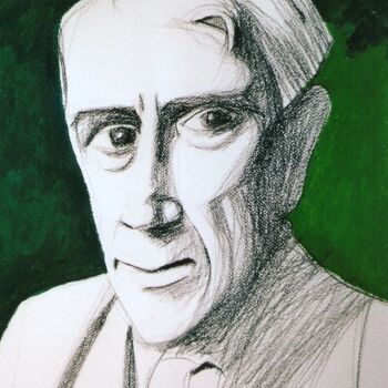 Peinture intitulée "Portrait de Georges…" par Gabriele Donelli, Œuvre d'art originale, Crayon