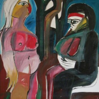 Pittura intitolato "The mother and the…" da Gabriele Donelli, Opera d'arte originale, Olio