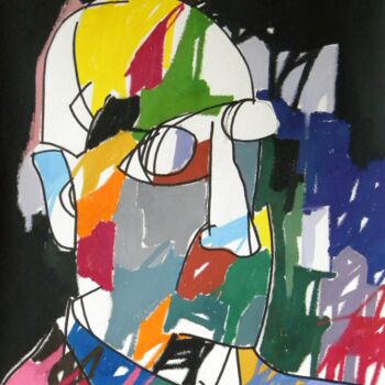 Painting titled "Retrato de Piet Mon…" by Gabriele Donelli, Original Artwork, Acrylic