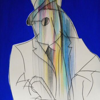 Painting titled "Ata o James Joyce" by Gabriele Donelli, Original Artwork, Acrylic