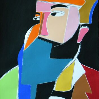 Painting titled "Portrait of Claude…" by Gabriele Donelli, Original Artwork, Acrylic