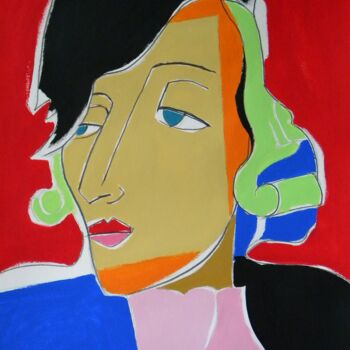 Schilderij getiteld "Retrato de Tamara d…" door Gabriele Donelli, Origineel Kunstwerk, Acryl